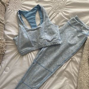 Gymshark Blue Fleur Set